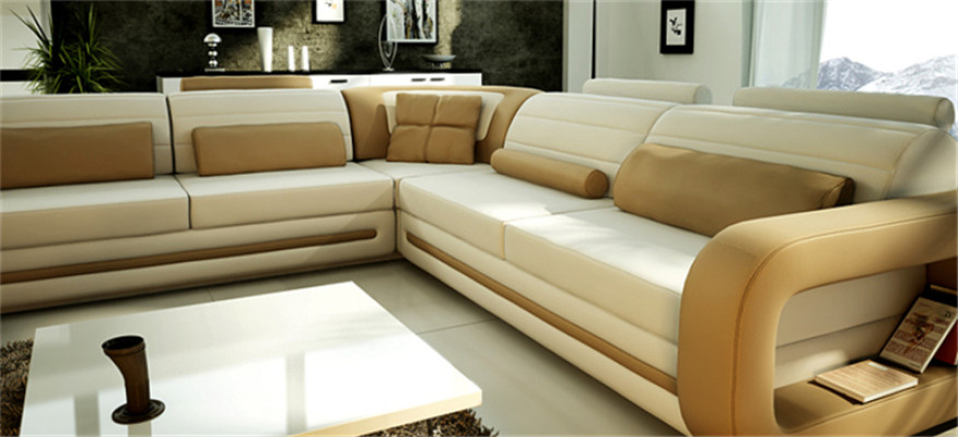Designer Couch U-shape Corner sofa Upholstery Couch Leather Sets Living landscape new
