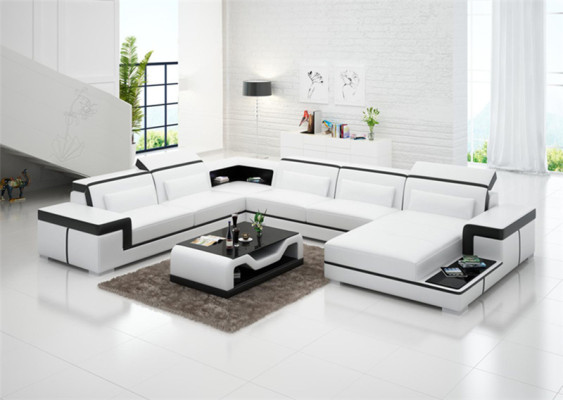 Sofas U-shape Sofa Couch Upholstery Suite Living landscape Design Corner sofa Leather new