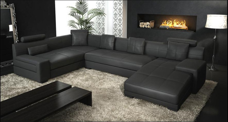 Living landscape Corner sofa Sofa Couch Upholstery Seat Suite Sofas Couches