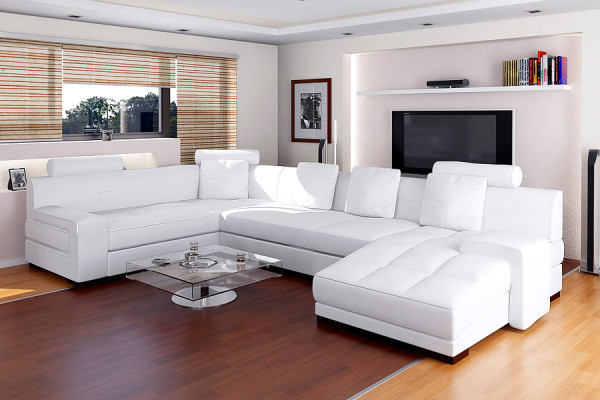 Living landscape Corner sofa Sofa Couch Upholstery Seat Suite Sofas Couches