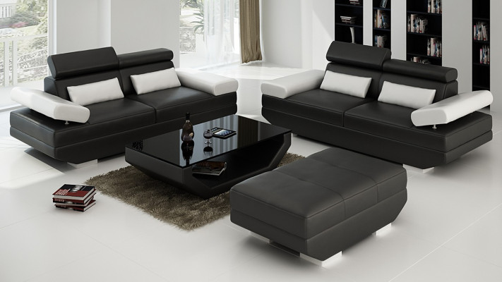 Luxury Furniture Sofa set Couch Sofa Upholstery 3+3 Seater + Stool Living room