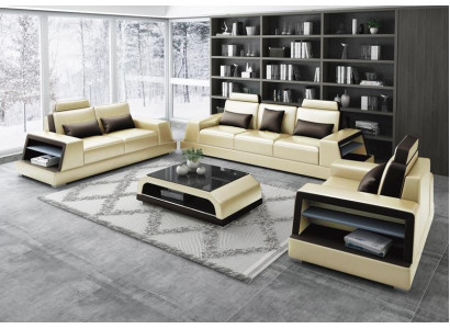 Leather sofa Couch Sofa set Upholstery 3+1+1 Seater Couches Sofa Design Leather new