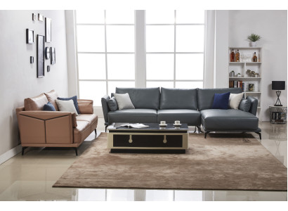 Modern Sofa Corner suite L-shape Upholstery Seat Corner Couch 2 Seater Group