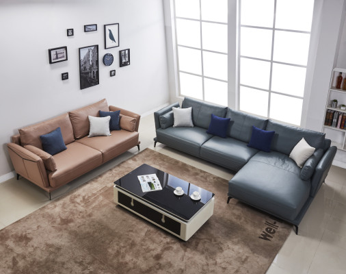 Modern Sofa Corner suite L-shape Upholstery Seat Corner Couch 2 Seater Group