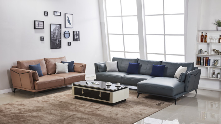 Modern Sofa Corner suite L-shape Upholstery Seat Corner Couch 2 Seater Group