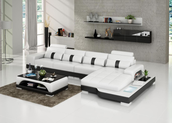 Corner sofa Sofa Living landscape L-shape Upholstery Couch Leather sofa Sofas