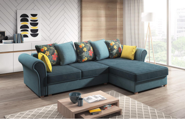 Designer Living landscape L-shape Couch Corner sofa Upholstery Suite Sofa Corner suite