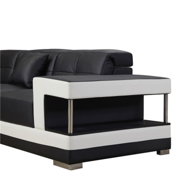Leather sofa L-shape Couch Living landscape Corner sofa Suite Design Sofa