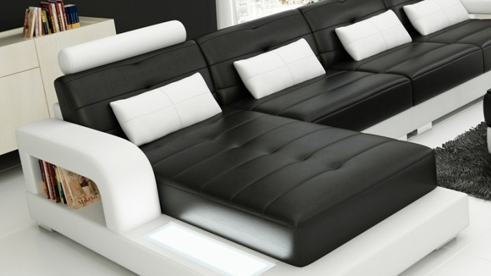 Furniture Corner sofa Leather Sofa Couch Upholstery Corner Seat Living landscape Suite