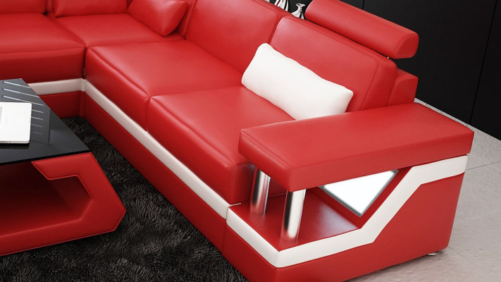 Couch Corner sofa Leather Living landscape Suite Design Modern Sofa L-shape