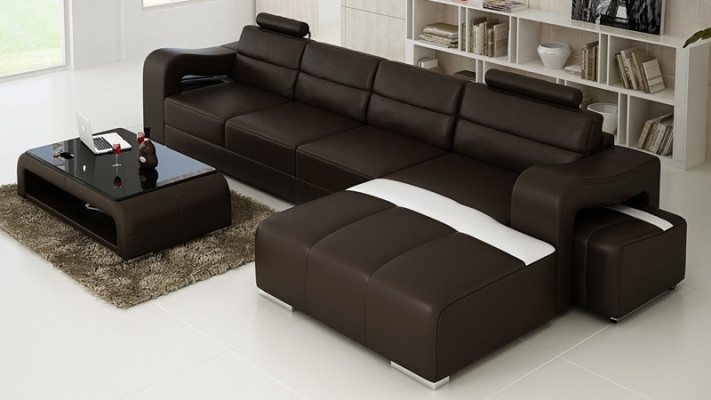 Couch Upholstery Suite Living landscape Design Corner sofa Leather new L-shape