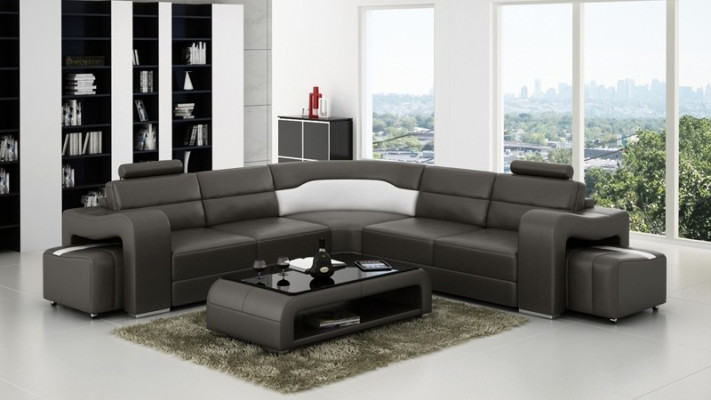 Corner sofa Sofa Couch Upholstery Living landscape Leather Corner Sofas Decoration Suite