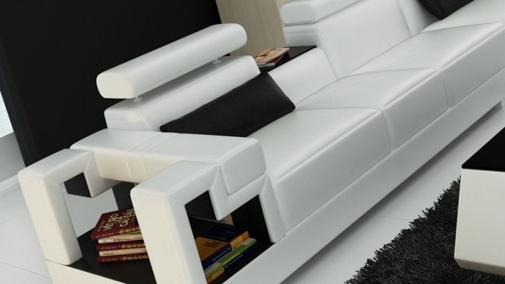 L-shape Sofa Couch Upholstery Suite Living landscape Design Corner sofa Leather