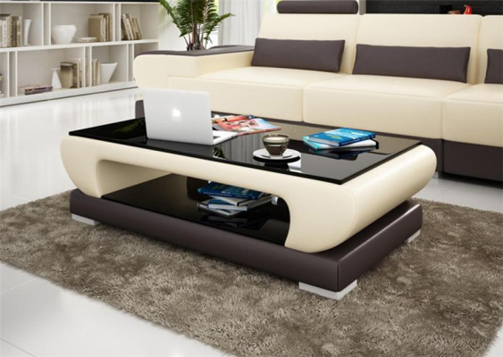Design Glass Table Leather Couch Table Tables Glass Sofa Living room tables