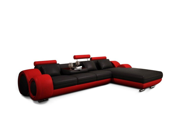 Corner sofa Sofa Couch Upholstery Living landscape Leather Corner Sofas Suite