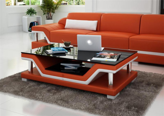 Padded Tables Black Coffee Table Glass Table Sofa Side Modern