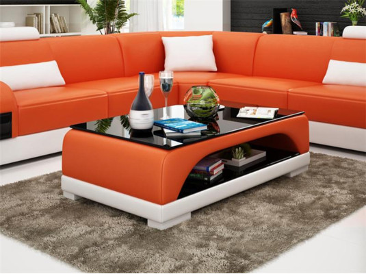 Leather table Coffee table Glass table Sofa side Modern table Padded