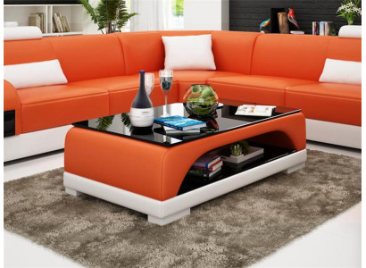 Leather table Coffee table Glass table Sofa side Modern table Padded