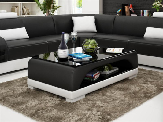 Leather table Coffee table Glass table Sofa side Modern table Padded