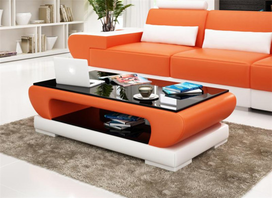 Design Glass Table Leather Couch Table Tables Glass Sofa Living room tables