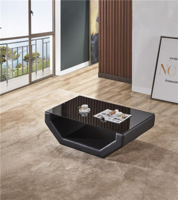 Elegant luxury coffee tables glass design couch table sofa side leather tables