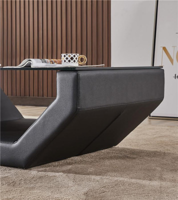 Elegant luxury coffee tables glass design couch table sofa side leather tables