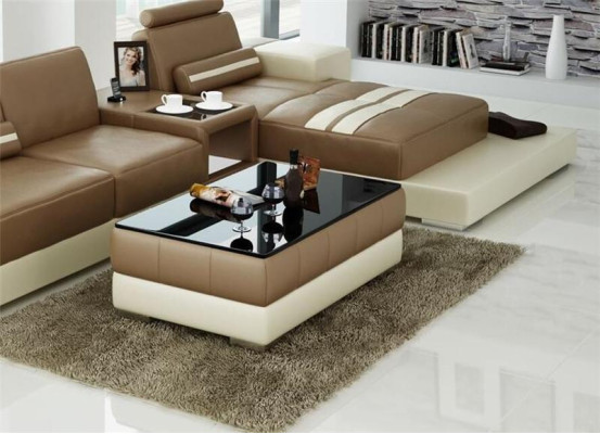 Sofa table design living room leather coffee glass couch upholstery decor side