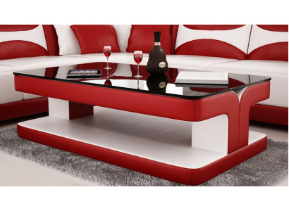 Modern Leather Coffee table Table Modern glass table Design Tables Glass