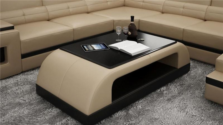 Leather Coffee table Modern Table Modern Glass Table Design Tables Glass