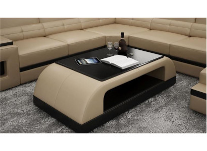 Leather Coffee table Modern Table Modern Glass Table Design Tables Glass