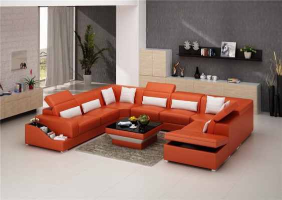 Leather Sofa Tables Black Coffee table Glass table Square table