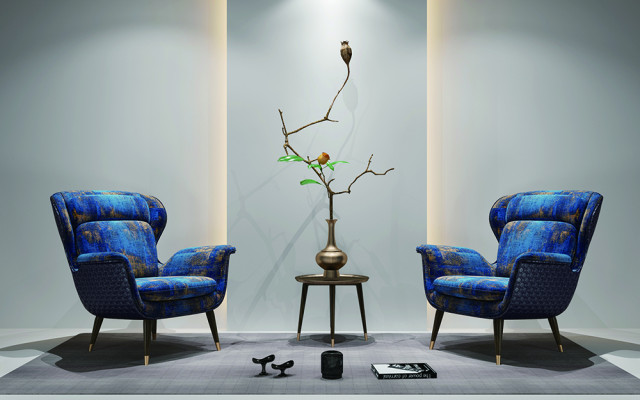 Design Wing Chair 1 Seater Fabric Couch Sofa Upholstery Sofas new