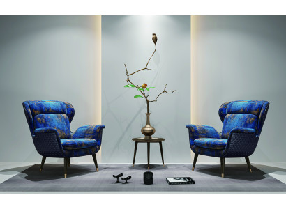 Design Wing Chair 1 Seater Fabric Couch Sofa Upholstery Sofas new