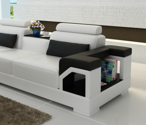 Modern Leather Sofa Couch Upholstery Corner suite Corner sofas Sofa Couches Corner sofa + USB