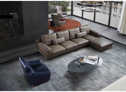 Corner Sofa Couch Designer Upholstery Seat Corner Living Landscape Leather Couches