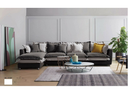 Corner Sofa Textile Seat Upholstery Couch Suite Living Room Landscape Sofas