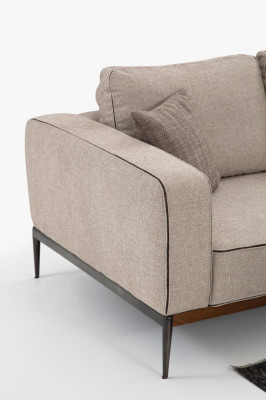 Sofa set 221 Seater Sofa Suite Beige Sofas Armchair Modern Set