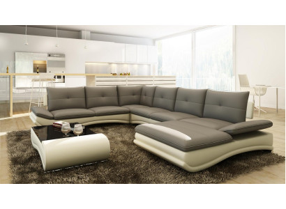Leather sofa XXL U-shape Living room Couch Sofa Big leather couch Sofas