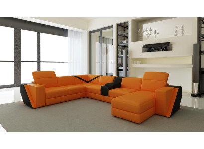 Leather sofa sofa couch upholstery living landscape designer leather sofa U-shape
