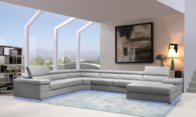 Leather sofa Couch Living landscape Corner sofa Corner Suite Design Modern Sofa 1530B