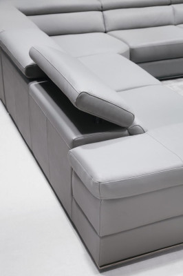 Leather sofa Couch Living landscape Corner sofa Corner Suite Design Modern Sofa 1530B