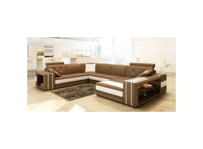 Living landscape Corner sofa Leather sofa Sofa Couch Upholstery Seat Corner Suite DonbassB