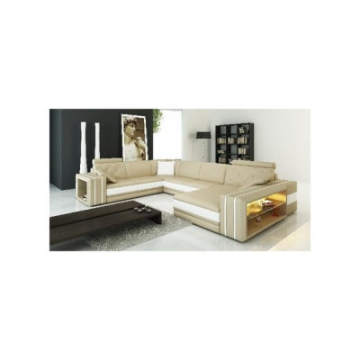 Living landscape Corner sofa Leather sofa Sofa Couch Upholstery Seat Corner Suite DonbassB