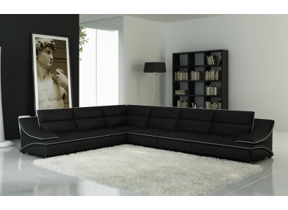Leather sofa Living landscape Corner sofa XXL Upholstery Corner Seat Couch Suite