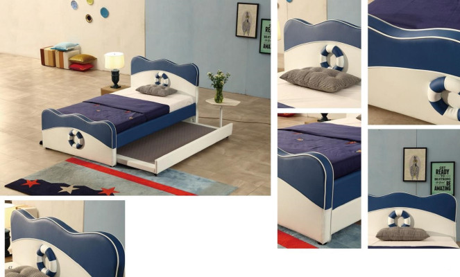 Childrens bed Bed Upholstery Beds Luxury Hotel Youth 3D XXL Big 120 / 150x200cm new