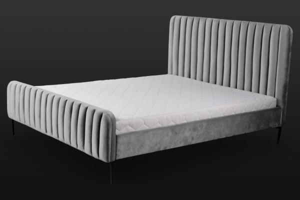 Gray Double Bedroom Furniture Design Elegant Fabric Hotel Furnishings