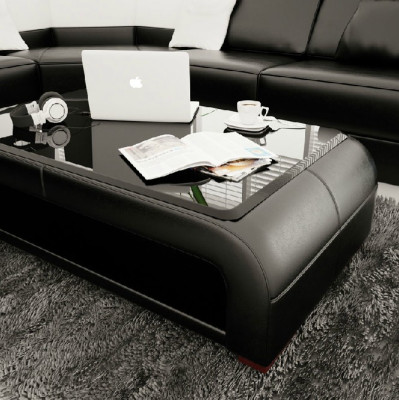 Sofa table design table living room glass leather couch side sofa coffee