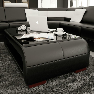 Sofa table design table living room glass leather couch side sofa coffee