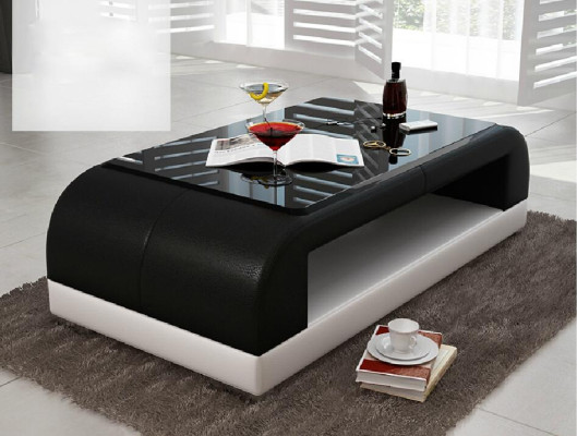 Sofa table Glass Design Coffee Table Living Room Leather Couch Side Sofa