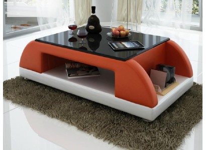 Modern Couch Upholstery Leather Table Living room Side Glass Tables Coffee